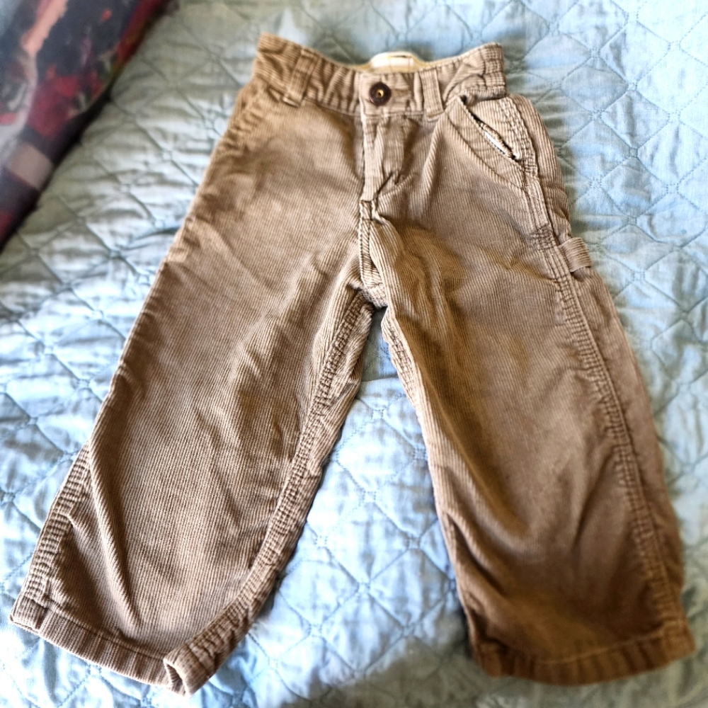2T tan corduroy pants